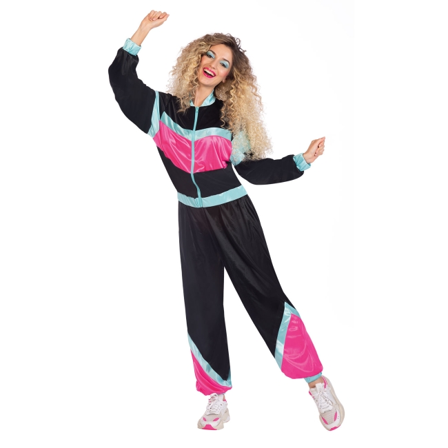 Disfraz 80s Shell Suit Talla 8-10 Blk Mujer