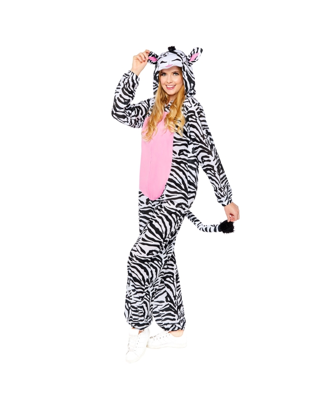 Disfraz Adulto: Mono Zebra Talla Unica