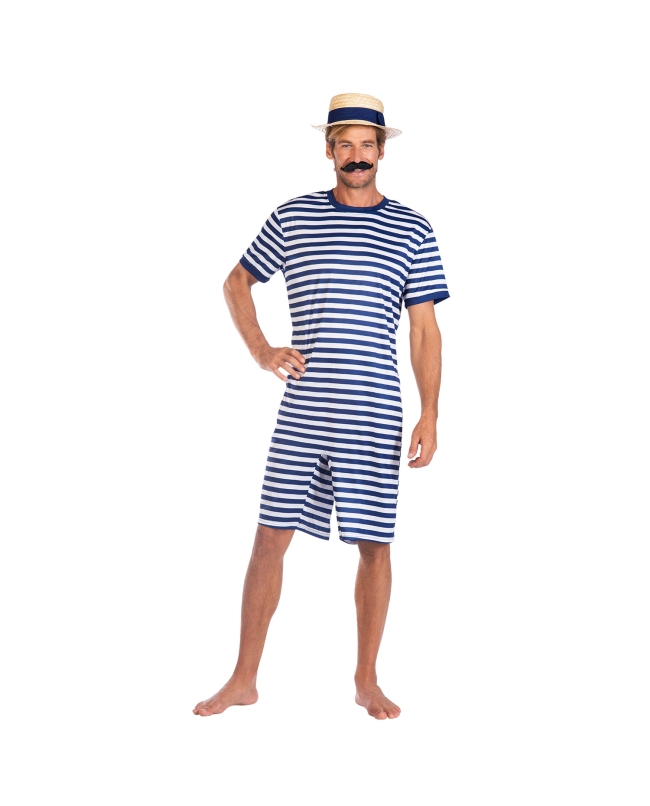 Disfraz Adulto: Traje Baño Azul Talla Unica