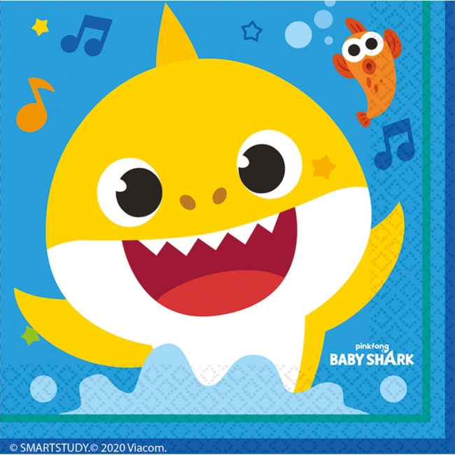 Servilletas 33 X 33cm Baby Shark