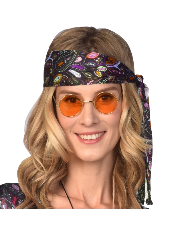 Disfraz Acc. Gafas Hippie Años 70 Naranjas