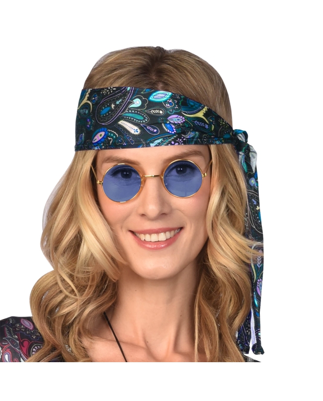 Disfraz Acc. Gafas Hippie Años 70 Azules