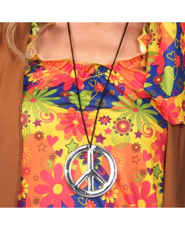 Disfraz Acc. Collar Hippie Signo Paz
