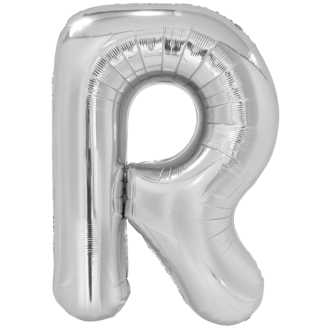 Rm Forma Letra: R Plata 86cm