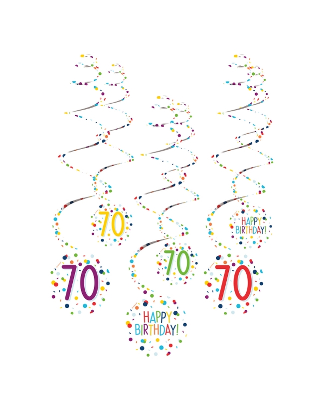 Decor. Colg. Espiral Bday Confeti 70 61cm