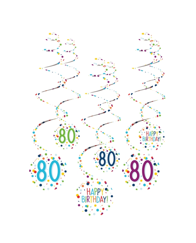 Decor. Colg. Espiral Bday Confeti 80 61cm