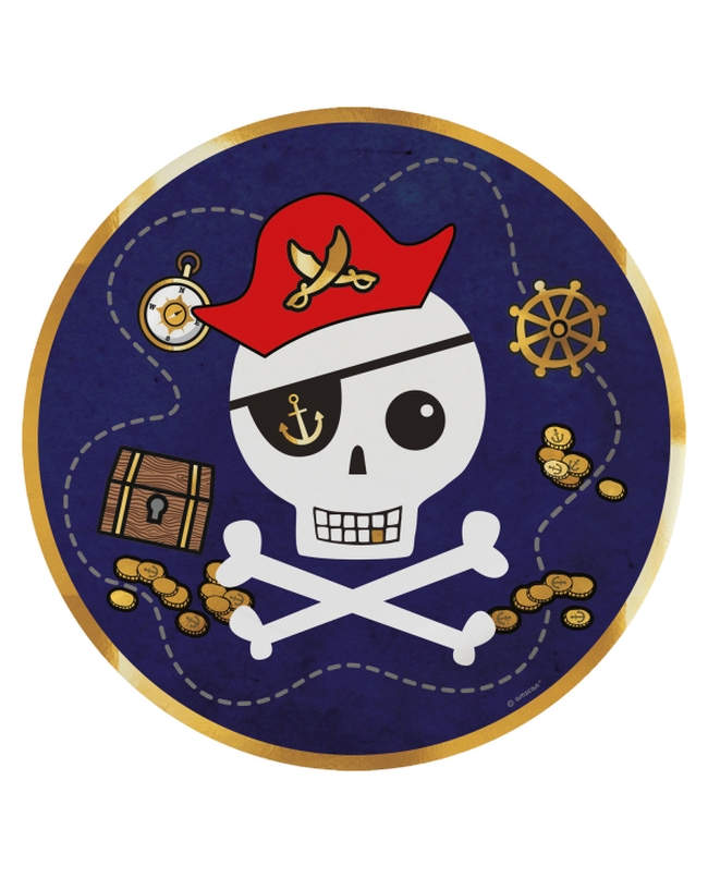 Platos 23cm Mapa Pirata