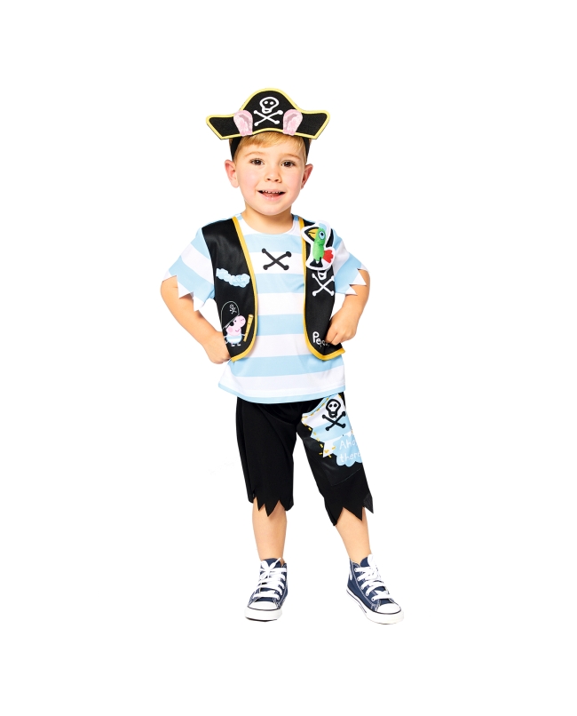 Disfraz Infantil Peppa Pig George Pirata Talla 2-3 Años