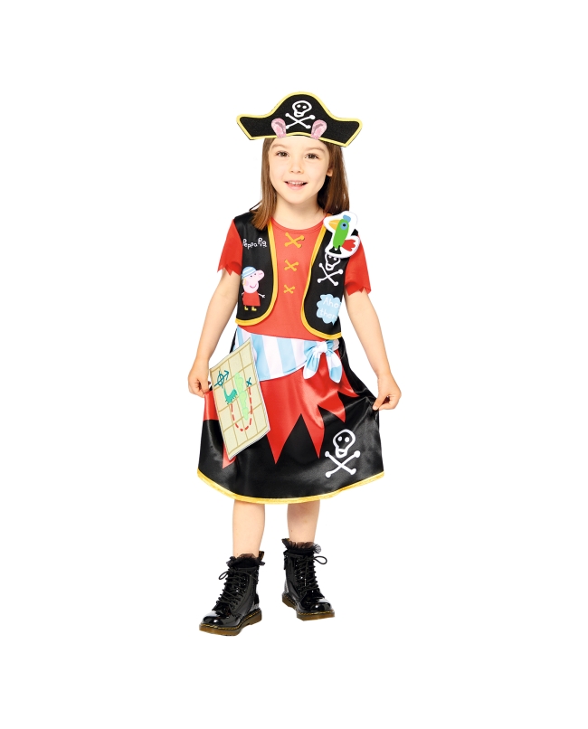 Disfraz Infantil Peppa Pig Vestido Pirata Talla 2-3 Años