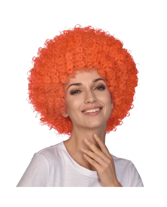 Disfraz Acc. Peluca Afro Naranja Talla Unica