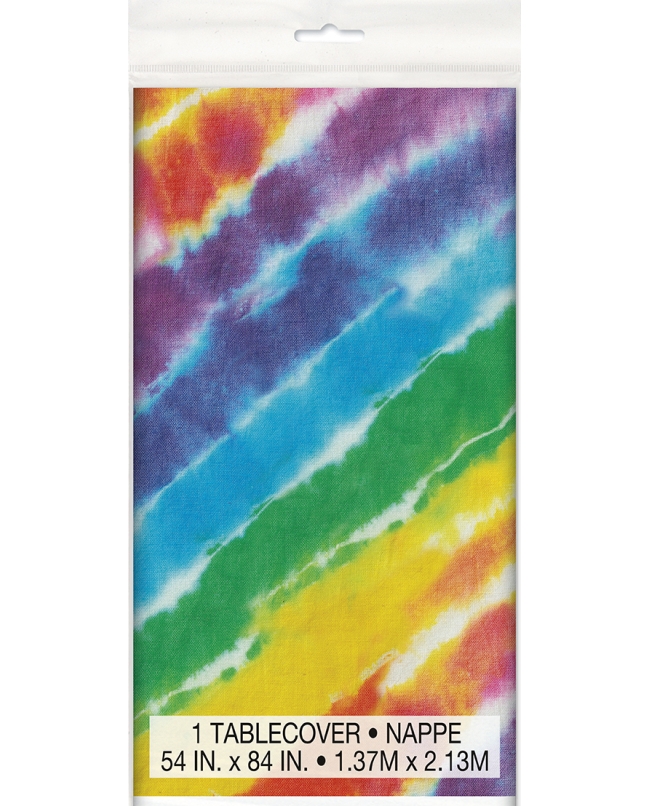 Mantel Plastico Diseño Tie Dye Multicolor 1,37X2,13m