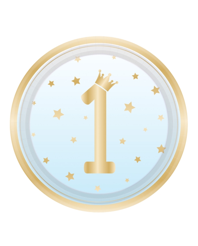 Platos 23cm 1St Birthday Azul 