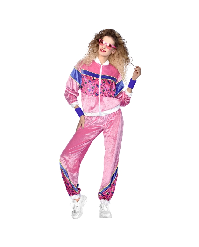 Disfraz Años 80 Chandal Terciopelo Talla XL
