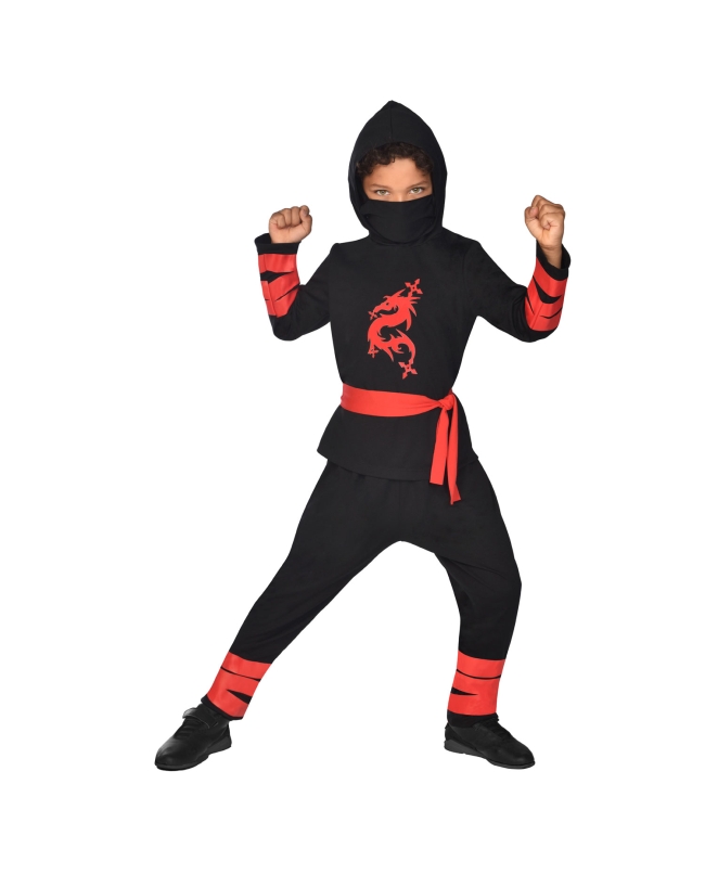 Disfraz Infantil Guerrero Ninja Negro Talla 12-14 Años