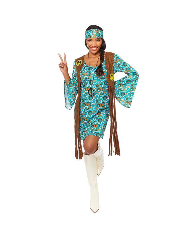 Disfraz Hippie Fiestero Pacifico Talla S