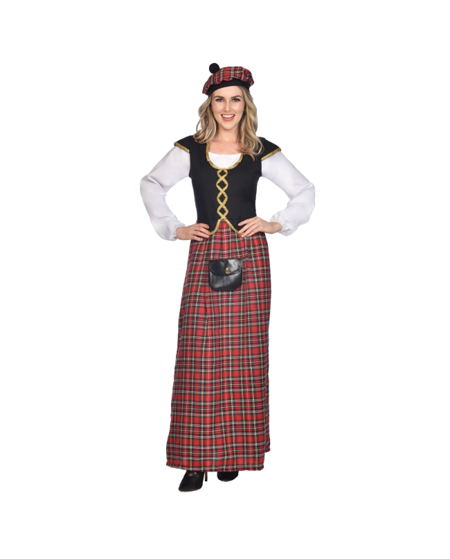 Disfraz Adulto Dama Escocesa Talla XL