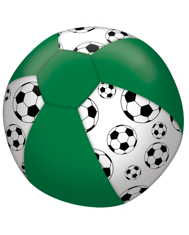 Kit Balon Futbol: Funda Tela + 3 Globos Latex 22,89cm