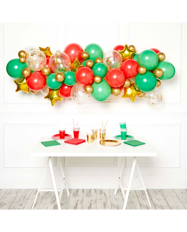 Decoracion Kit Guirnalda Xmas Con Globos Latex