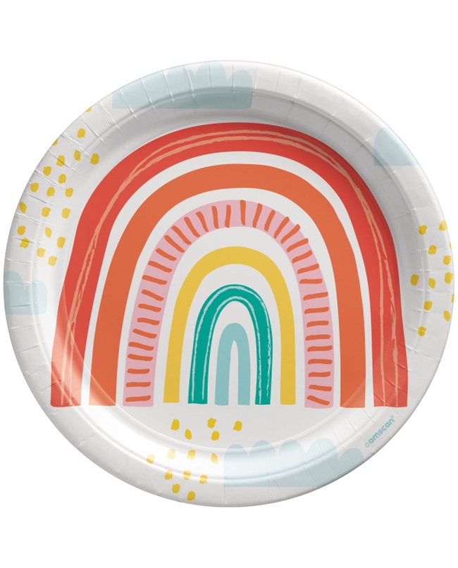 Platos 23cm Arcoiris Retro 