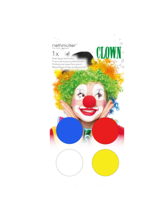 Maquillaje Al Agua Kit Payaso 