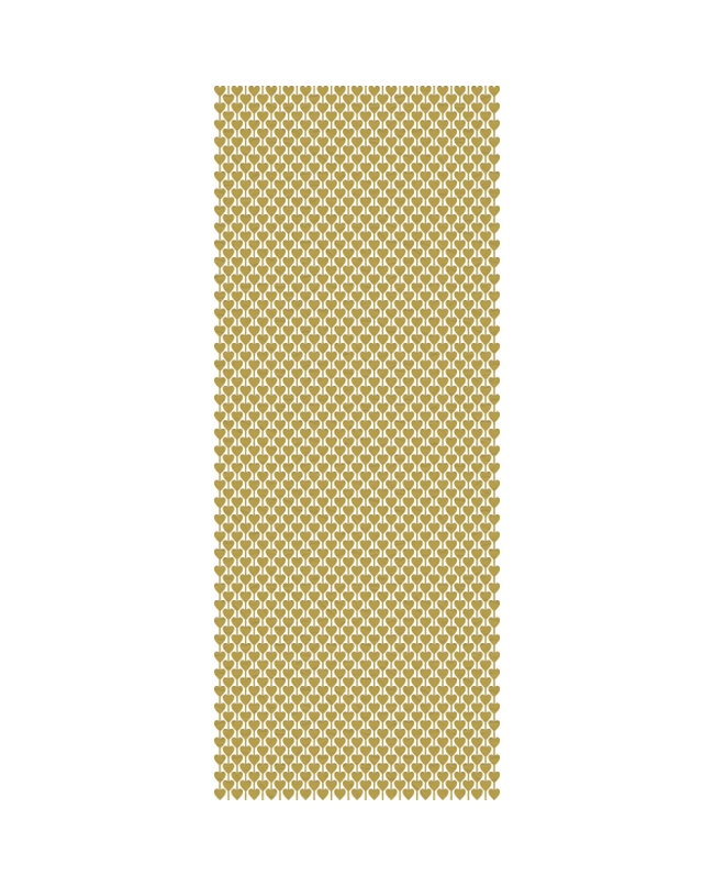 Decor. Telon Corazones Oro Papel/Foil 1 X 2M