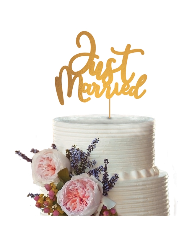 Decor. Tarta Boda Just Married Papel