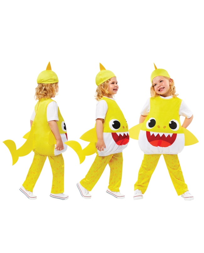 Disfraz Bebe Baby Shark Amarillo Talla 1-2 Años