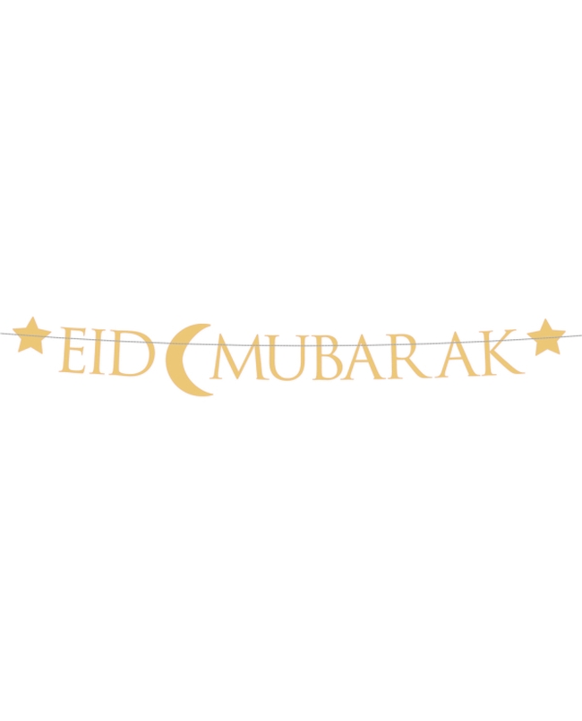 Banner Letras Eid Mubarak 220 X 15cm