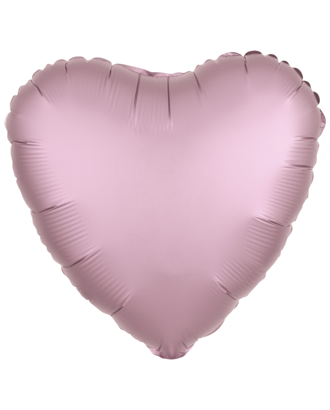 18/43cm Corazon Rosa Pastel Metal 