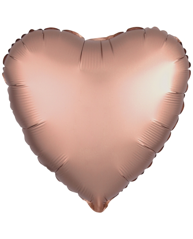 18/43cm Corazon Rosa Dorado Metal 