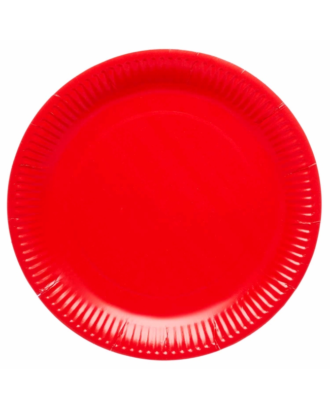 Platos Papel 23cm Rojo Fiesta ***OFERTA DTO NO ACUMULABLE