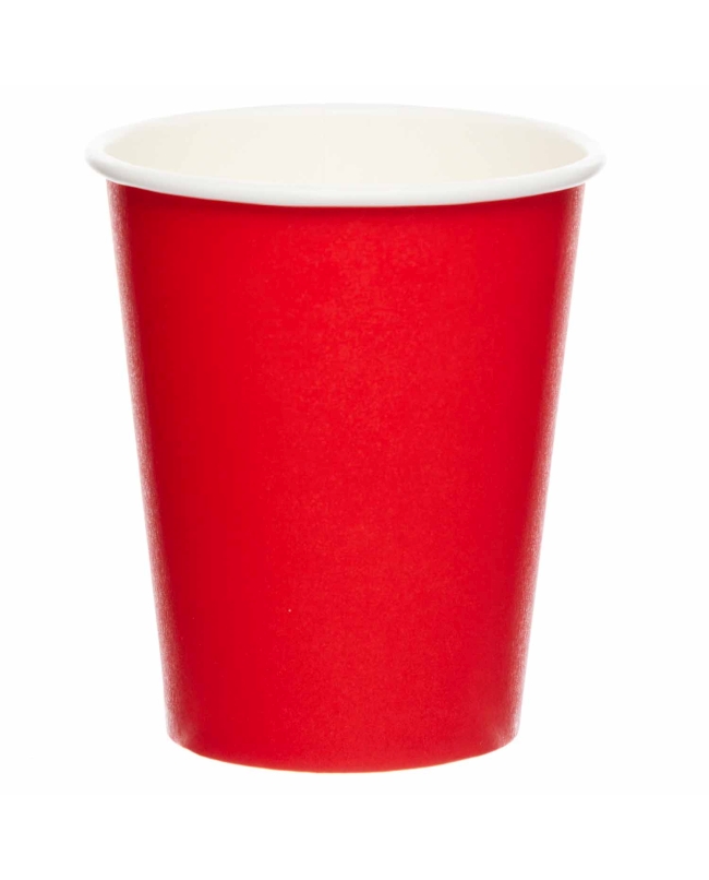 Vasos Papel 237ml Rojo Fiesta ***OFERTA DTO NO ACUMULABLE