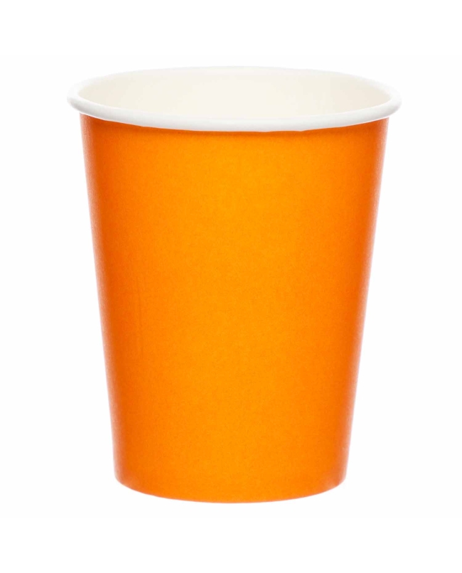 Vasos Papel 237ml Naranja Calabaza ***OFERTA DTO NO ACUMULABLE