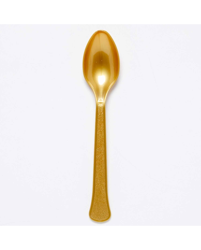 Cucharas Plastico Oro Crema 17cm ***OFERTA DTO NO ACUMULABLE