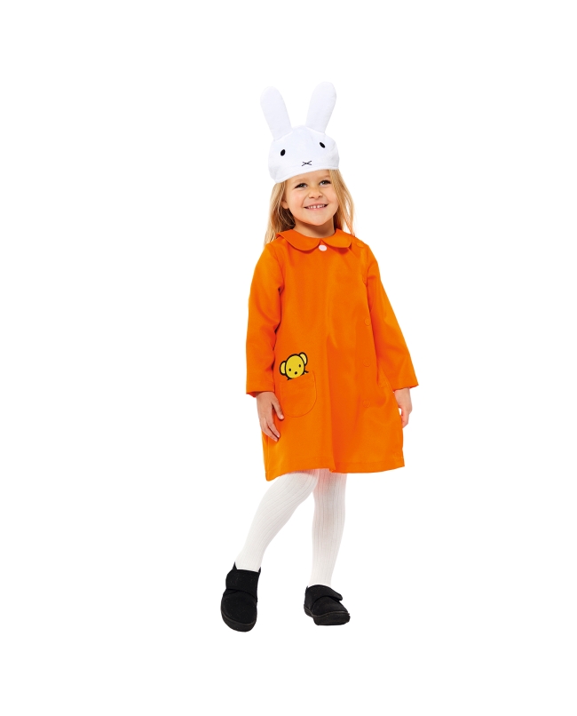 Disfraz Infantil Miffy Vestido Naranja Talla 3-4 Años