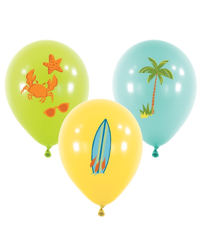 Globos Latex 27.5cm Fiesta Surf