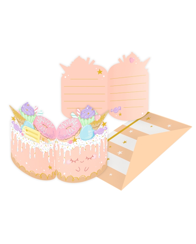 Invitaciones Pastel Loco 