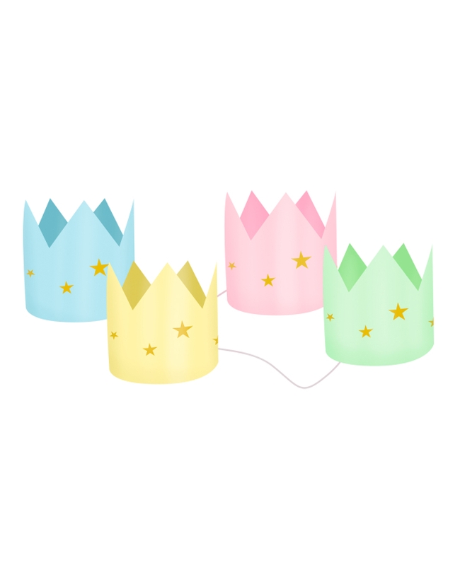 Coronas Papel Pastel Loco 