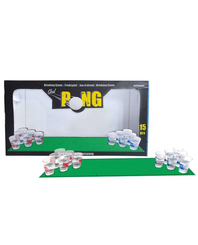 Juego Bebida Set Chupitos Con Tapete, 12 Vasos Y 2 Pelotas Plastico 