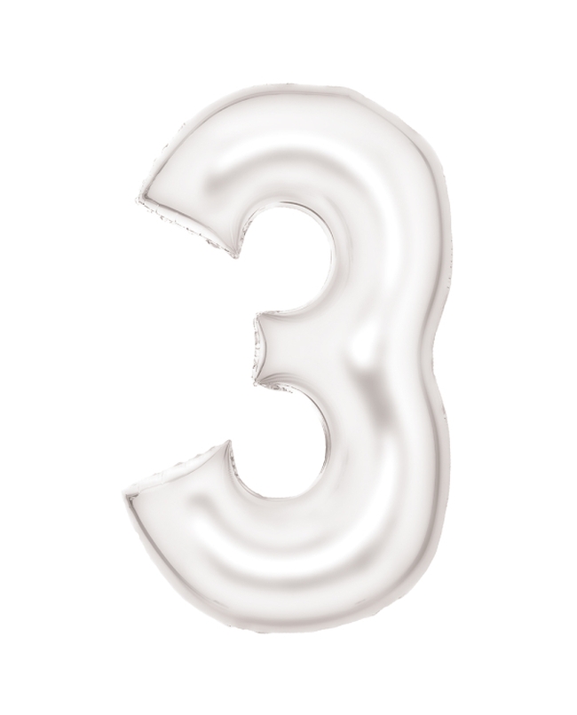 Forma Numero 3 Blanco Seda 86cm