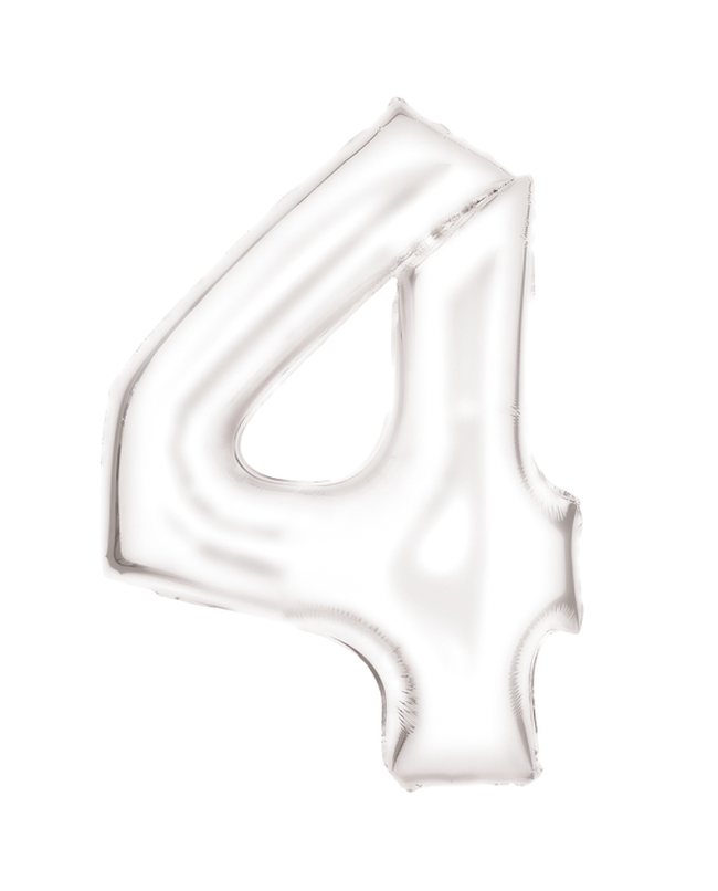 Forma Numero 4 Blanco Seda 86cm