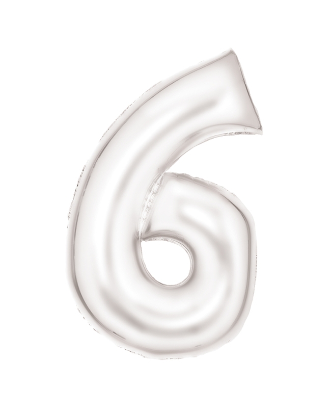 Forma Numero 6 Blanco Seda 86cm