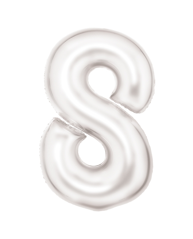 Forma Numero 8 Blanco Seda 86cm