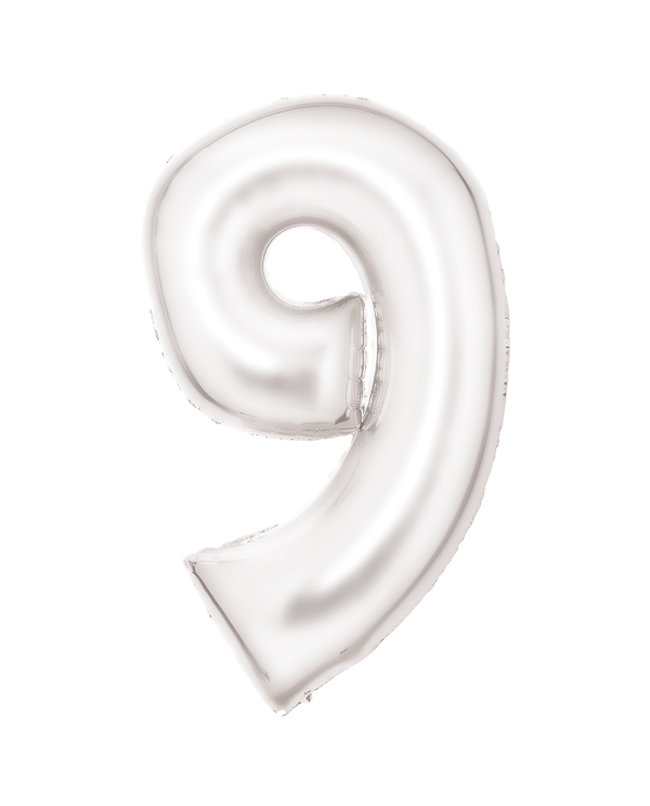 Forma Numero 9 Blanco Seda 86cm