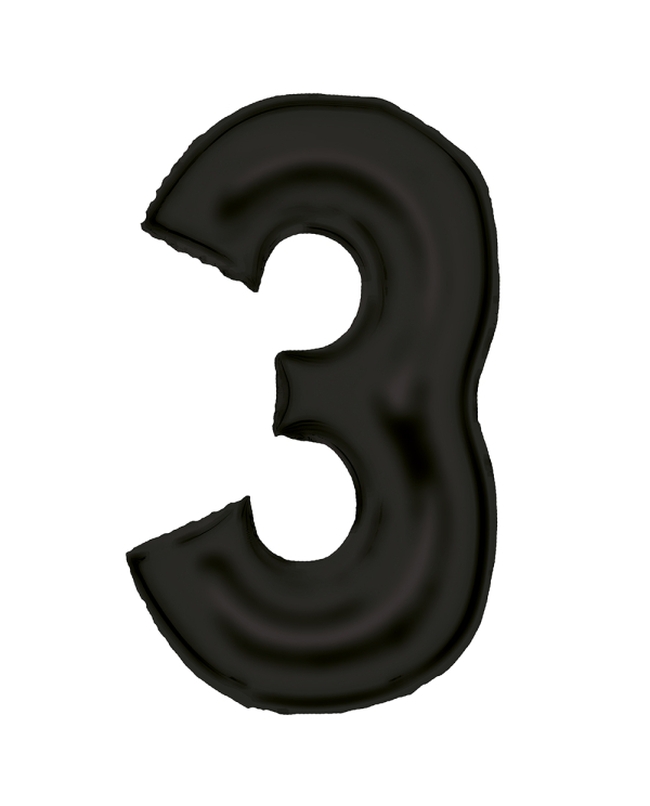 Forma Numero 3 Negro Seda 86cm