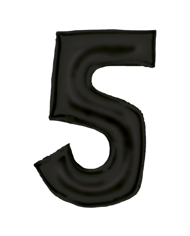 Forma Numero 5 Negro Seda 86cm