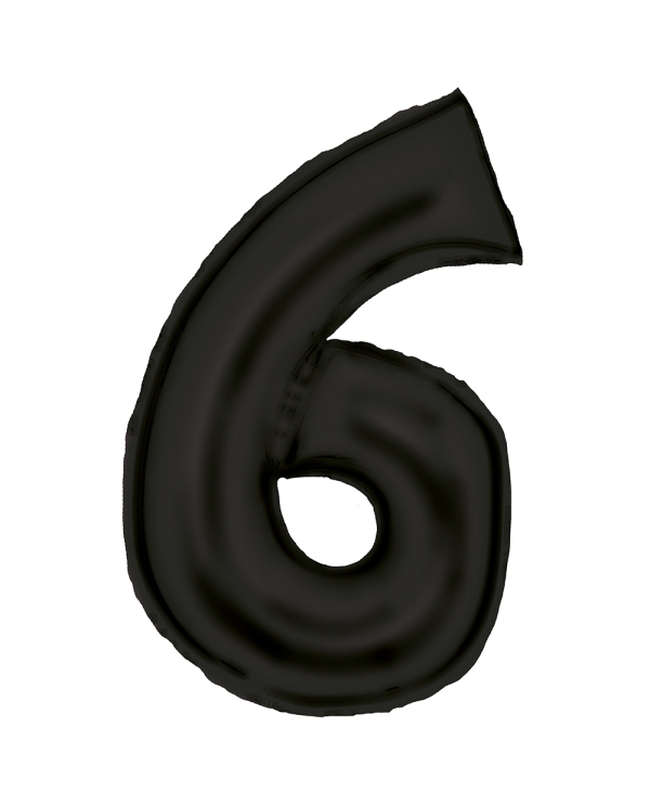 Forma Numero 6 Negro Seda 86cm