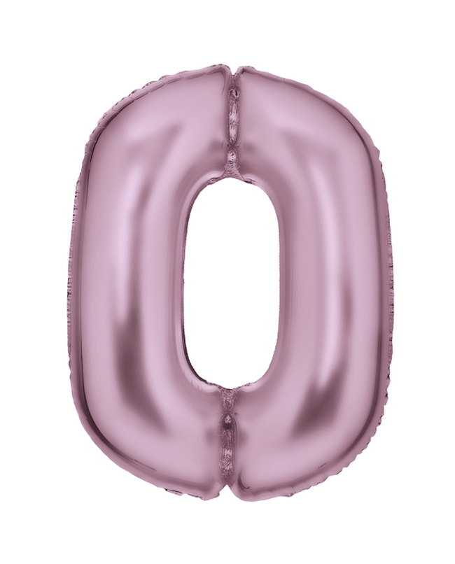 Forma Numero 0 Rosa Pastel Seda 86cm