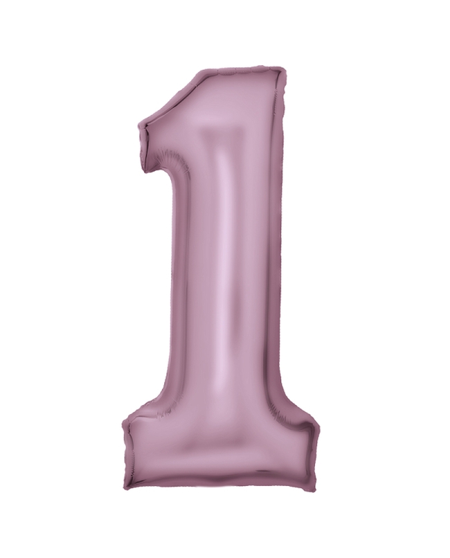 Forma Numero 1 Rosa Pastel Seda 86cm
