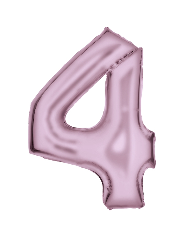 Forma Numero 4 Rosa Pastel Seda 86cm